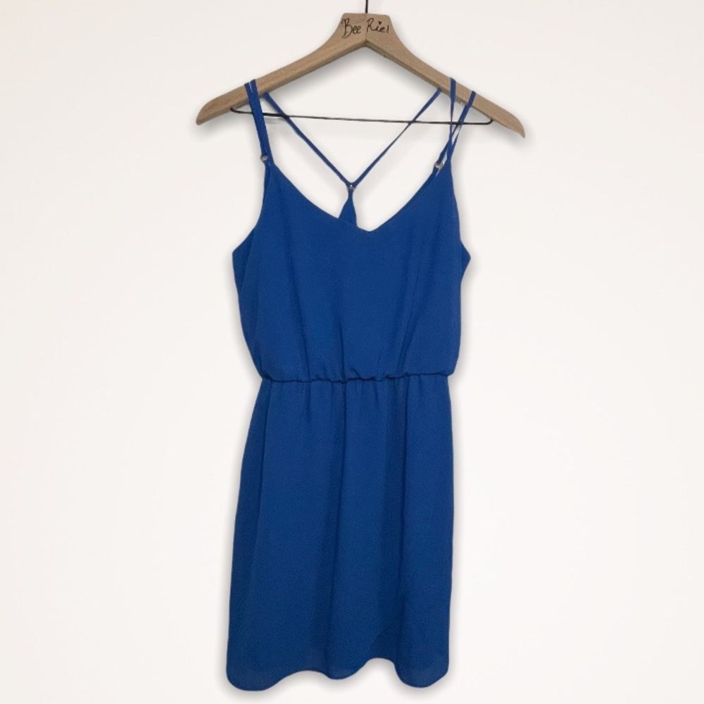 BCX Royal Blue Strappy Midi Dress